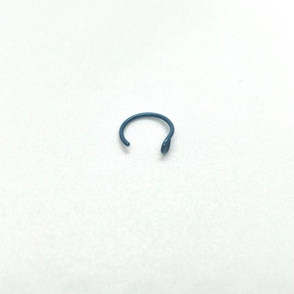 Single Fake Nose Ring Cuff - Blue - Picture 3 of 7